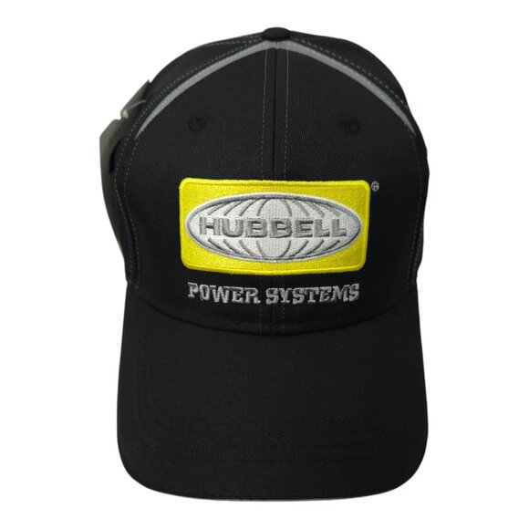 Hubbell Power Systems Strapback Cap Structured Trucker Reflective Baseball Hat - Picture 1 of 13